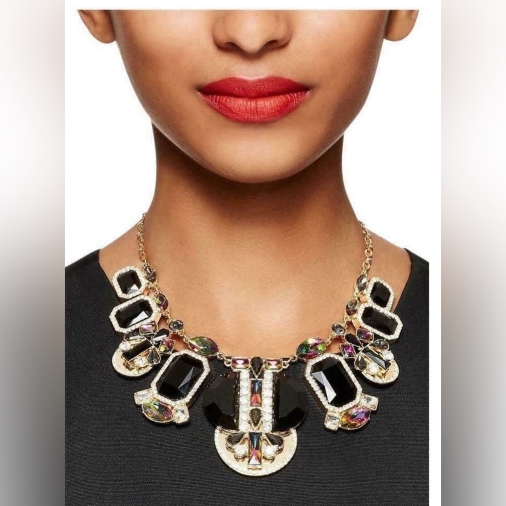 NWT 2016 Katespade Art Deco Gems statement necklace